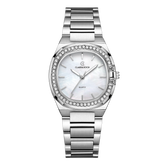 CK Aurora – Silver with Curved Square Dial & Stone Accents