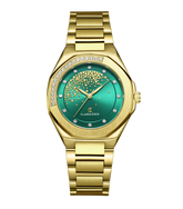 CK Starlight – Gold with Green Stone-Studded Dial