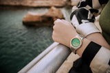 CK Starlight – Gold with Green Stone-Studded Dial