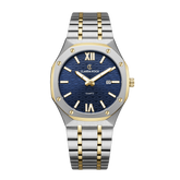 Claudia Koch Two-Tone Gold Accent Watch with Blue Dial