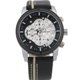 Chronograph Leather Band Multifunctional Analog Sporty Men Watch