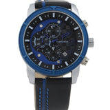 Chronograph mit Lederband, multifunktionale, analoge, sportliche Herrenuhr