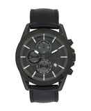 Chronograph mit Lederband, multifunktionale, analoge, elegante Herrenuhr