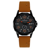 Lederband Multifunktionale Datum Analog Sportliche Herrenuhr