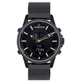 Hybride Analog-Digital-Mesh-Band-Herrenuhr