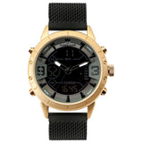 Hybride Analog-Digital-Mesh-Band-Herrenuhr