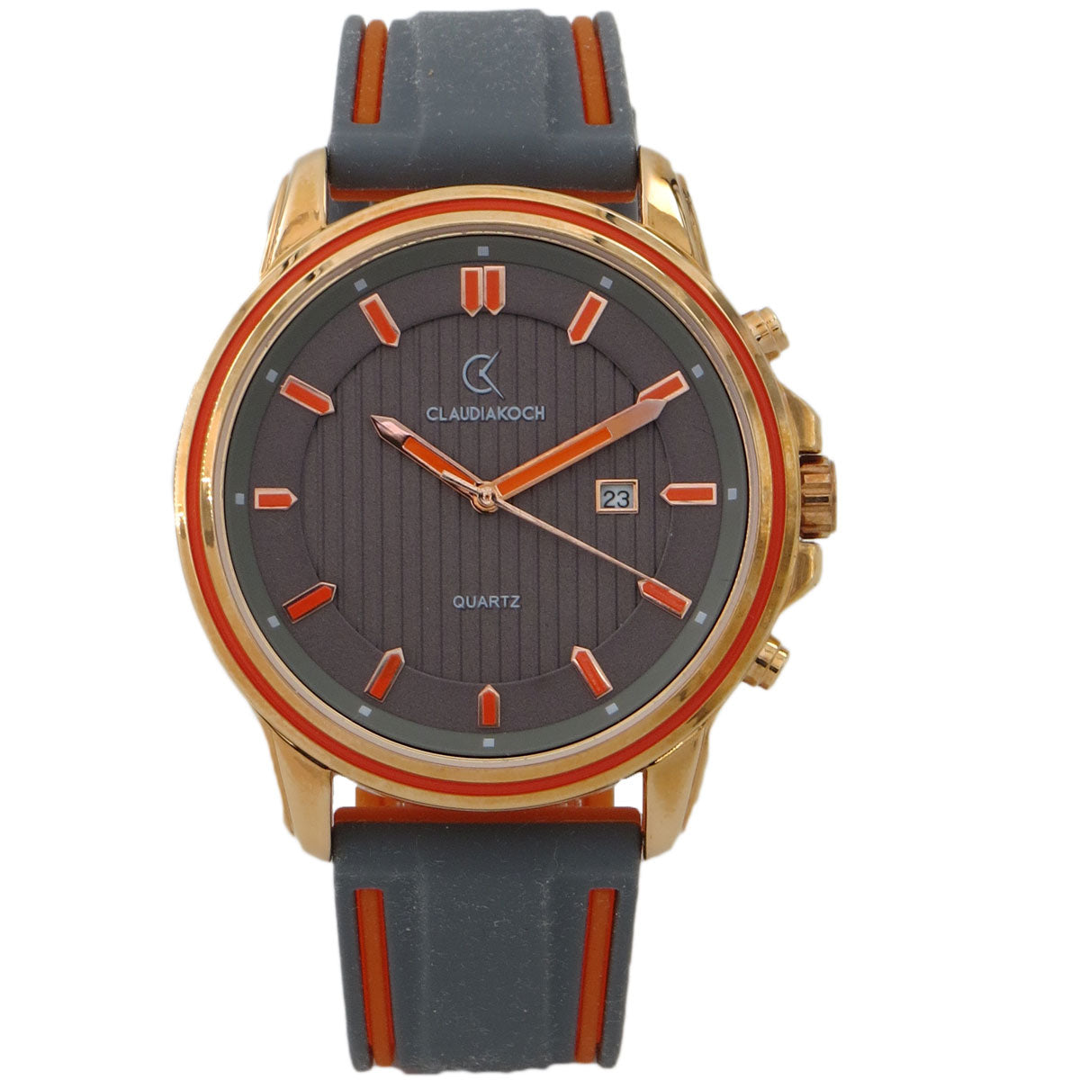 Rubber Band Date Analog Sporty Men Watch