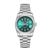 Elegant Unisex Classic Date Display Watch Sliver Green