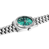 Elegant Unisex Classic Date Display Watch Sliver Green