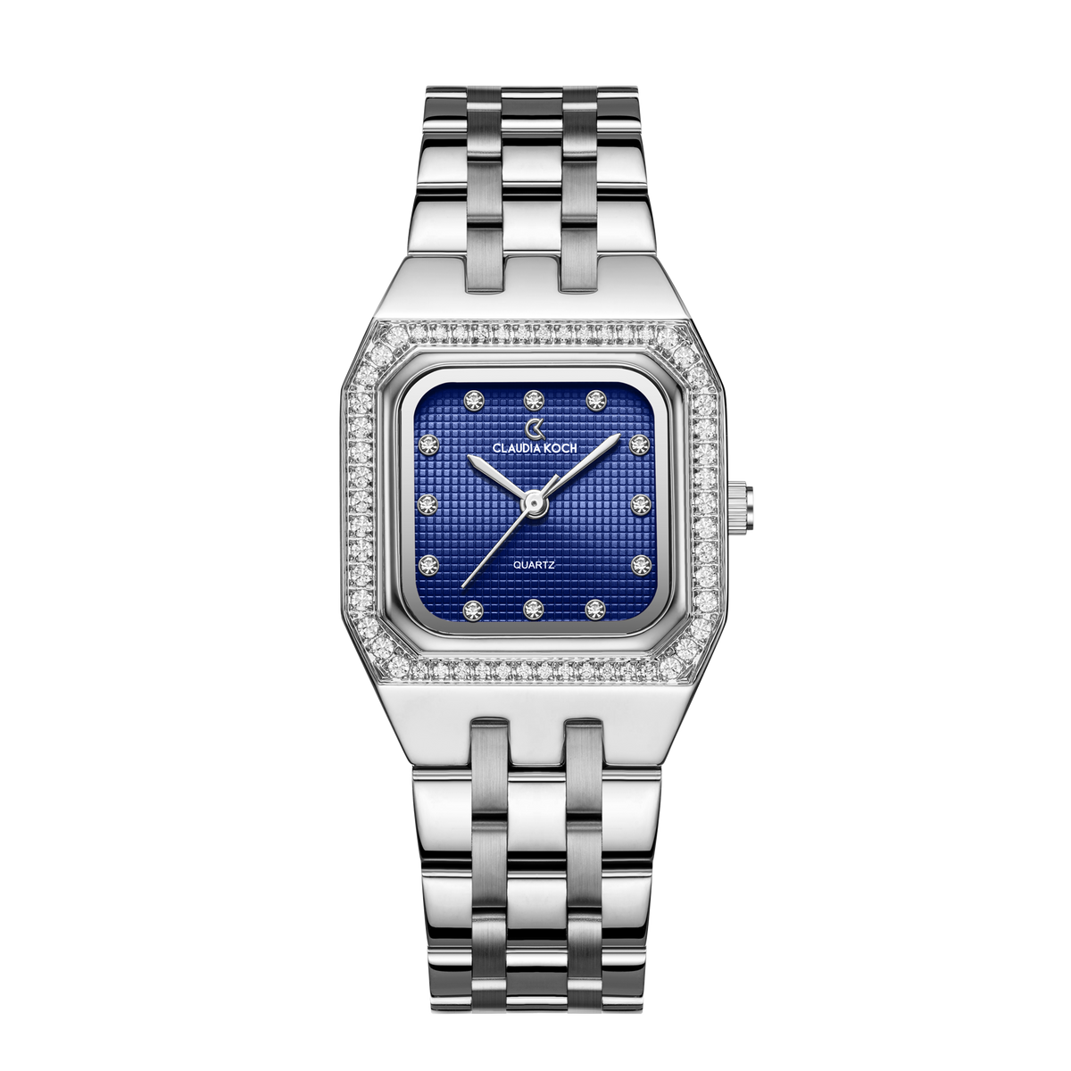 Luxury Women’s Watch with Square Dial Silver Blue