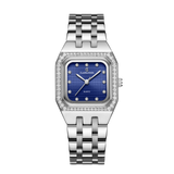 Luxury Women’s Watch with Square Dial Silver Blue