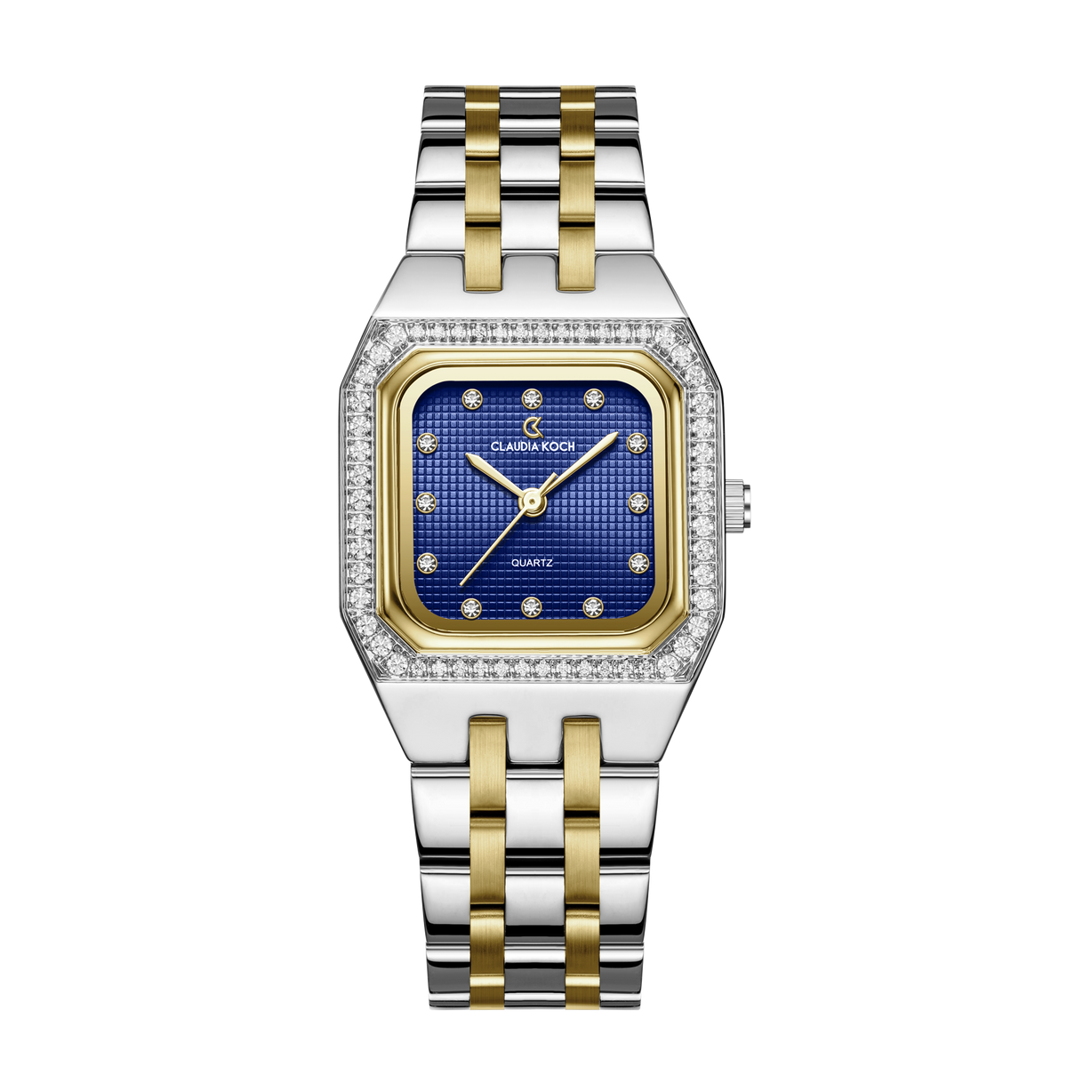 Luxury Women’s Watch with Square Dial Two-Tone Gold