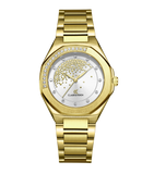 Luxury Women’s Watch with Stone-Studded Dial Gold