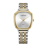 Elegant Quartz Two-Tone Women’s Watch with Silver Dial