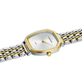 Elegant Quartz Two-Tone Women’s Watch with Silver Dial