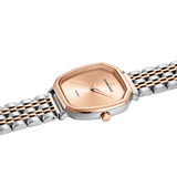 Elegant Quartz Two-Tone Women’s Watch with Rose Gold Dial