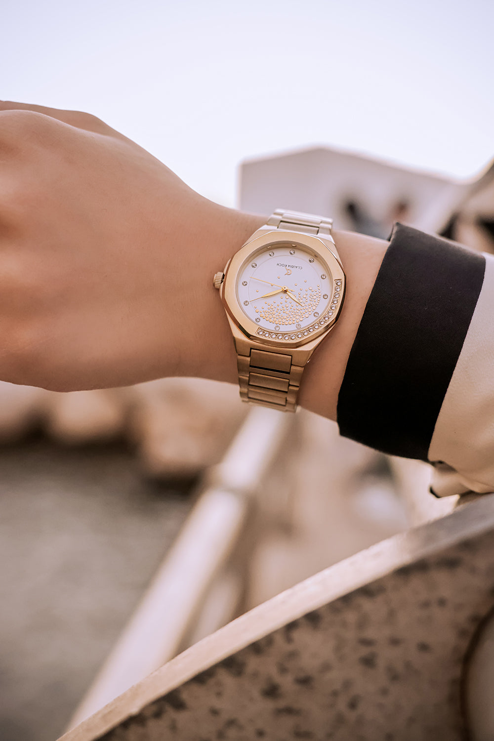 Luxury Women’s Watch with Stone-Studded Dial